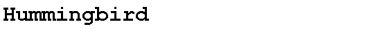 Text Box: Hummingbird