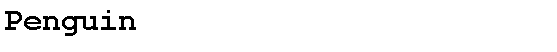 Text Box: Penguin